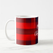 Mug Rouge Bokeh Buffalo Plaid Noël (Gauche)