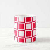 Mug Rouge Bold Mod Carrés (Centre)