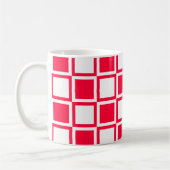 Mug Rouge Bold Mod Carrés (Gauche)