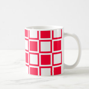Mug Rouge Bold Mod Carrés