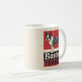 Mug rouge Boston Terrier (Devant droit)