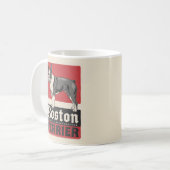 Mug rouge Boston Terrier (Devant gauche)