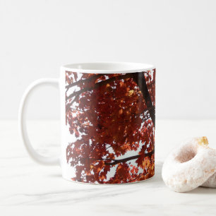 Mug Rouge Branches d'érable Couleurs d'automne