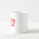 Mug rouge "Café" avec Coeur Détails (Centre)