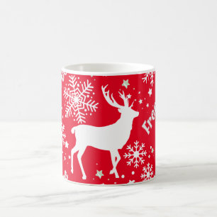 Mug rouge cerf