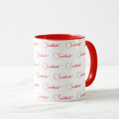 Mug Rouge Chéri (Devant droit)