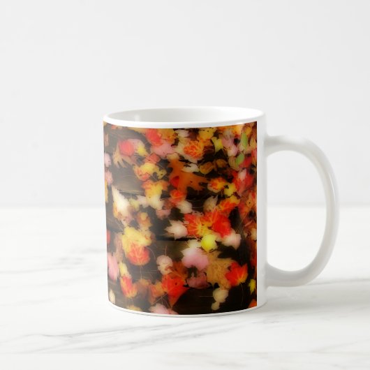 Mug Rouge clair Jaune d'automne Maple Feuilles (Droite)