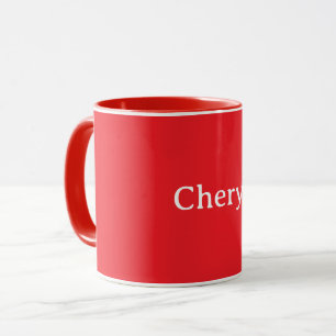 Mug Rouge, couleur rouge uni MODÈLE, personnalisable,