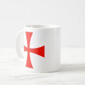 Mug Rouge croisé de Templar de chevaliers (Devant gauche)