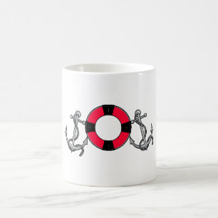 Mug Rouge d'anneau de vie d'Ancre