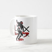 Mug Rouge d'attaque de LAX de filles de lacrosse (Devant gauche)
