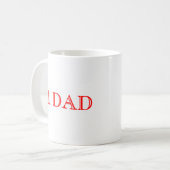 Mug Rouge de #1Dad (Devant gauche)