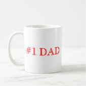 Mug Rouge de #1Dad (Gauche)