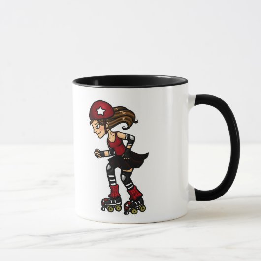 Mug Rouge de brouilleur de Derby de rouleau (Droite)