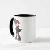 Mug Rouge de brouilleur de Derby de rouleau (Devant gauche)