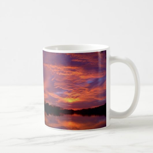 Mug Rouge de coucher du soleil (Droite)