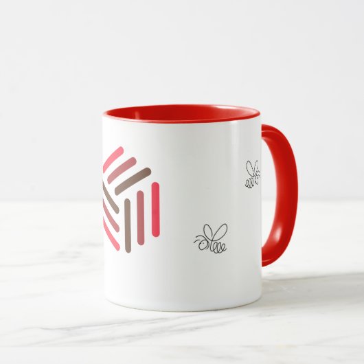Mug rouge de l'apiculteur (Devant droit)