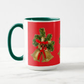 Mug Rouge de Noël et Vert de Fête (Gauche)