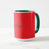 Mug Rouge de Noël et Vert de Fêtes (Devant droit)