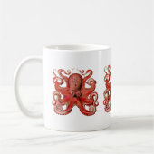 Mug Rouge de poulpe de Haeckel (Gauche)