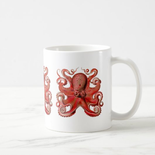 Mug Rouge de poulpe de Haeckel (Droite)