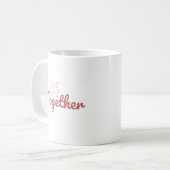 Mug Rouge "Ensemble" Texte Couple Cadeau Valentine (Devant gauche)