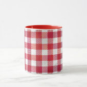 Mug Rouge et blanc de plaid de Buffalo (Centre)