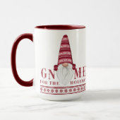 Mug Rouge et blanc nordique | Gnome Pour les fêtes (Gauche)