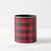 Mug Rouge et noir À damiers plaid (Centre)