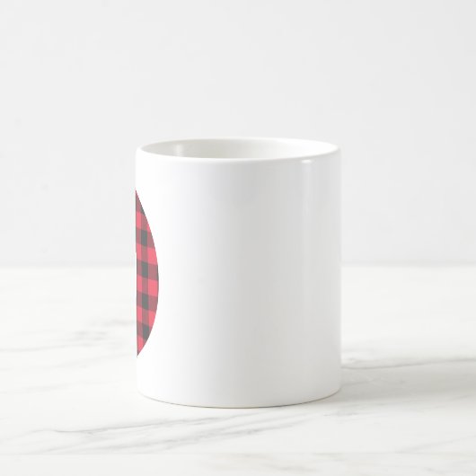 Mug Rouge et noir Buffalo Check Bold Lettre D Monogram (Centre)