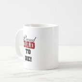 Mug Rouge et Noir Fier Papa d'être tshirts et cadeaux (Devant gauche)