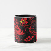 Mug Rouge et noir (style russe en paleh) (Centre)