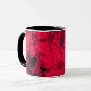 Mug rouge et noire tachetée