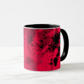 Mug rouge et noire tachetée (Devant droit)
