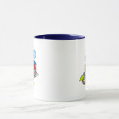 Mug Rouge et T-shirts et cadeaux bleus de train (Centre)