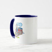 Mug Rouge et T-shirts et cadeaux bleus de train (Devant gauche)