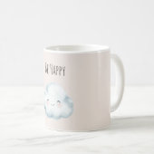 Mug Rouge Être Heureux Nuage   (Devant droit)