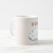 Mug Rouge Être Heureux Nuage   (Devant gauche)