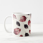 Mug Rouge Fard Feuilles Noires (Gauche)
