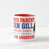 Mug Rouge fier de parent d'ouïe nommée faite sur (Centre)