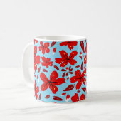 Mug Rouge floral (Devant gauche)