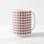 Mug Rouge foncé et blanc : Geometriana (Devant droit)