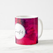 Mug Rouge foncé et violet Gras & Abstrait moderne (Devant droit)