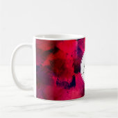 Mug Rouge foncé et violet Gras & Abstrait moderne (Gauche)