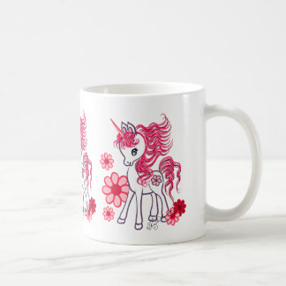 Mug Rouge Girly mignon de licorne de bébé