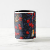 Mug Rouge-gorges dans le pommier/bleu et rouge (Centre)