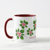 Mug Rouge hawaïen de Noël de Mele Kalikimaka de houx (Gauche)