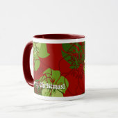 Mug Rouge hawaïen de Noël de point d'Iniki (Devant gauche)