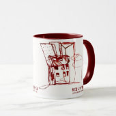 MUG ROUGE INACHEVÉ (Devant droit)