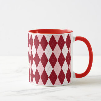 Mug Rouge Jacquard Crimson rose Petit Diamant Forme